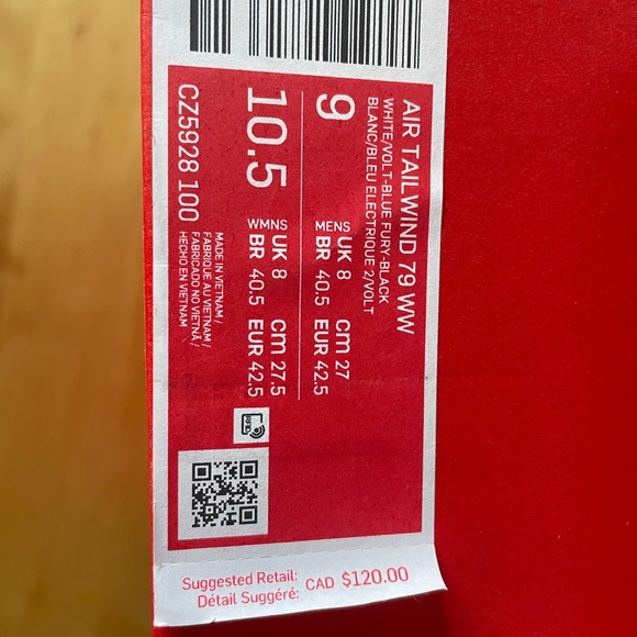 NIKE AIR TAILWIND 79 WW CZ5928 100 - Picture 5 of 11